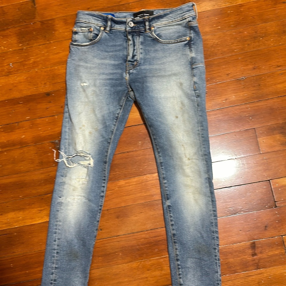 Purple brand made in Italy denim, limited edition painter denim